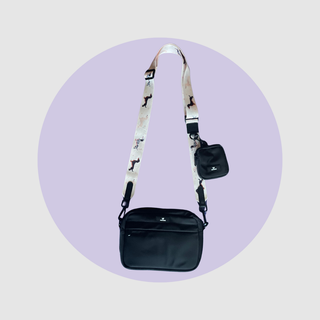 Tasche mit frechem Träger im Pfoten-Design – stylische Kombination für Gassi & Alltag