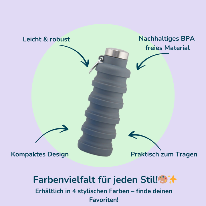 FlexiFlasche für Hunde in 4 Farben – praktisches Trinkflaschen Zubehör für unterwegs
