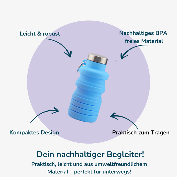 FlexiFlasche für Hunde in 4 Farben – praktisches Trinkflaschen Zubehör für unterwegs